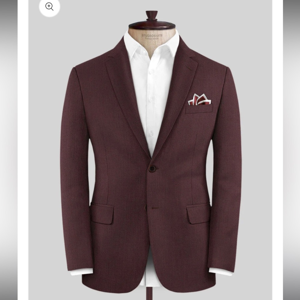 NWOT Ermenegildo Zegna Trofeo Wool Suit in Brown/plum